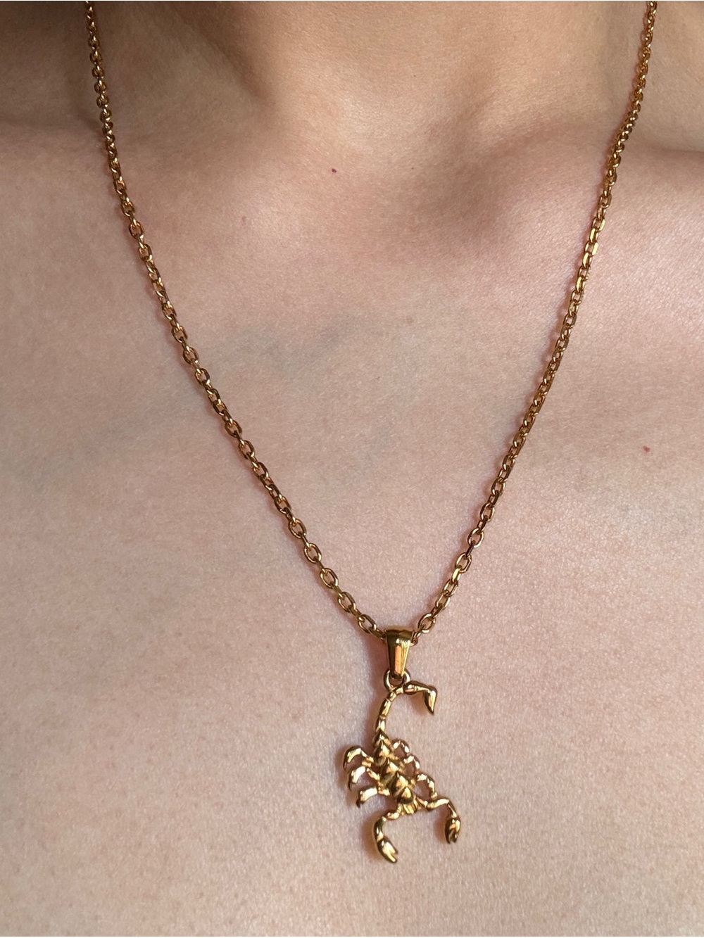 Gold Scorpion Pendant Necklace - Women Jewelry